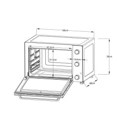 Minifour électrique - Chaleur tournante -  CONTINENTAL EDISON - CEMF60B3 - No...