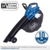Souffleur / Aspirateur et Broyeur sans fil BC-BLV720-X - 2 poignées + sangle ...