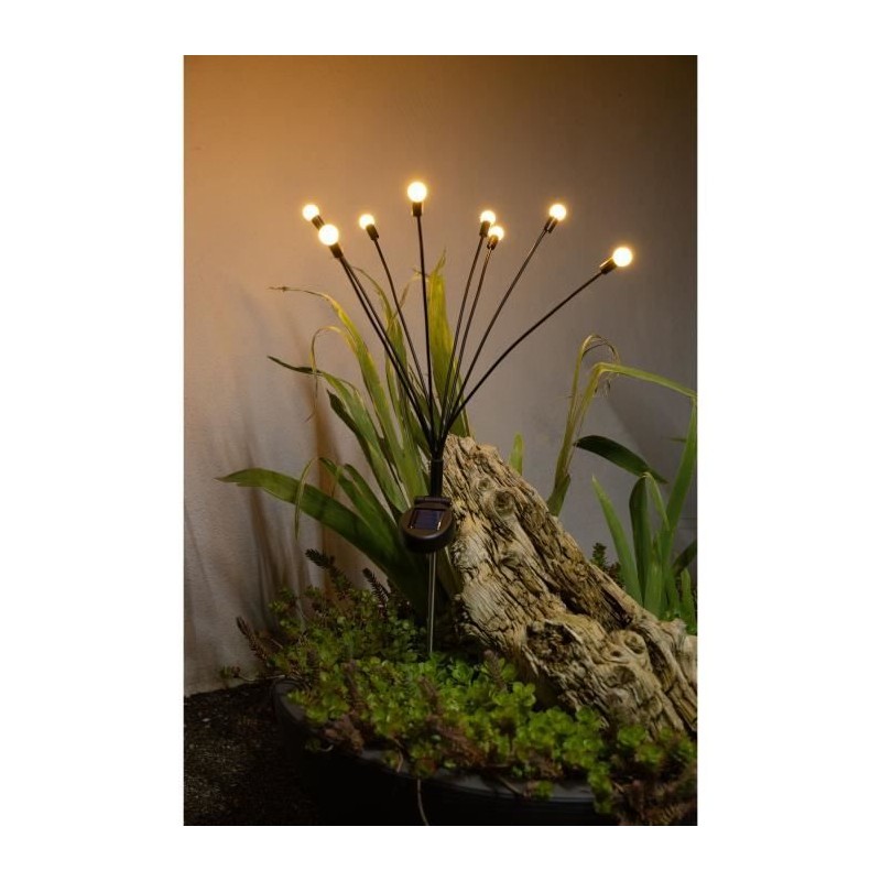 Decoration lumineuse solaire GALIX G4435 - Forme Bouquet - 8 LED - H69cm