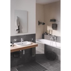 Mitigeur monocommande Bain / Douche mural GROHE - Finition Chromé - Profondeu...