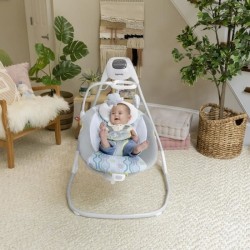 INGENUITY Balancelle transat bébé électrique pivotante 180° – Everston, 6 vit...