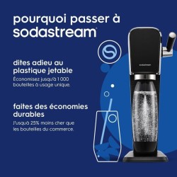 Machine a soda et eau pétillante - SODASTREAM - ART - 1 bouteille compatible ...