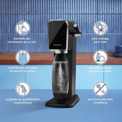Machine a soda et eau pétillante - SODASTREAM - ART - 1 bouteille compatible ...