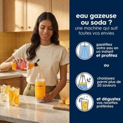 Machine a soda et eau pétillante - SODASTREAM - ART - 1 bouteille compatible ...