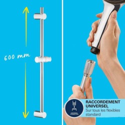 Ensemble de douche 3 jets - GROHE - Vitalio Joy 110 Massage - Flexible lisse ...