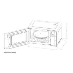 Micro-ondes - CONTINENTAL EDISON - CEMO23BG - Gril -  Noir - 1280 W - L48 x H...