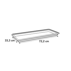 ELHO Soucoupe Jardiniere Green Basic XXL - L 32,9 x l72.2 x H 5.8 cm - Noir -...