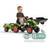 Tractopelle Claas - FALK -Volant directionnel et remorque - Vert - 100% Fabri...