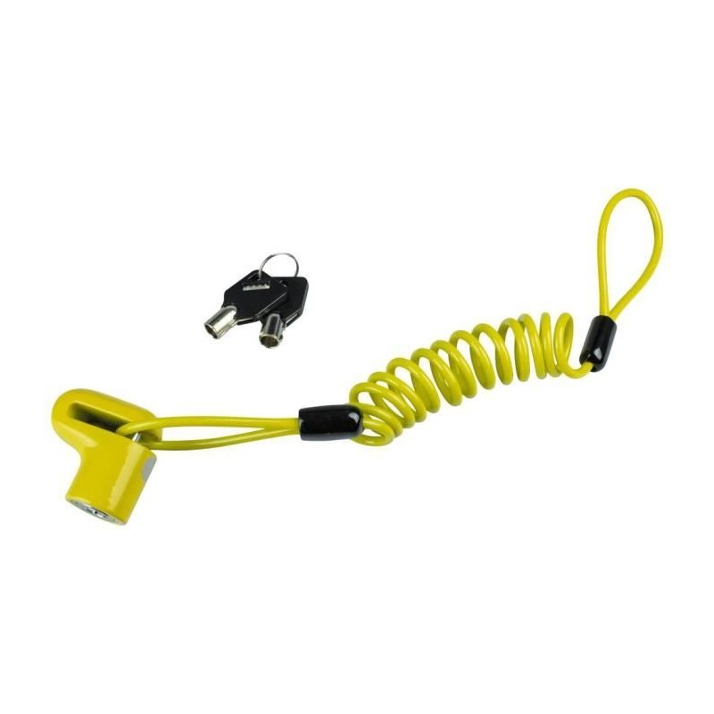 Antivol vélo câble - BURG WACHTER - 520 50 Yellow SB - Câble acier gainé 14 m...