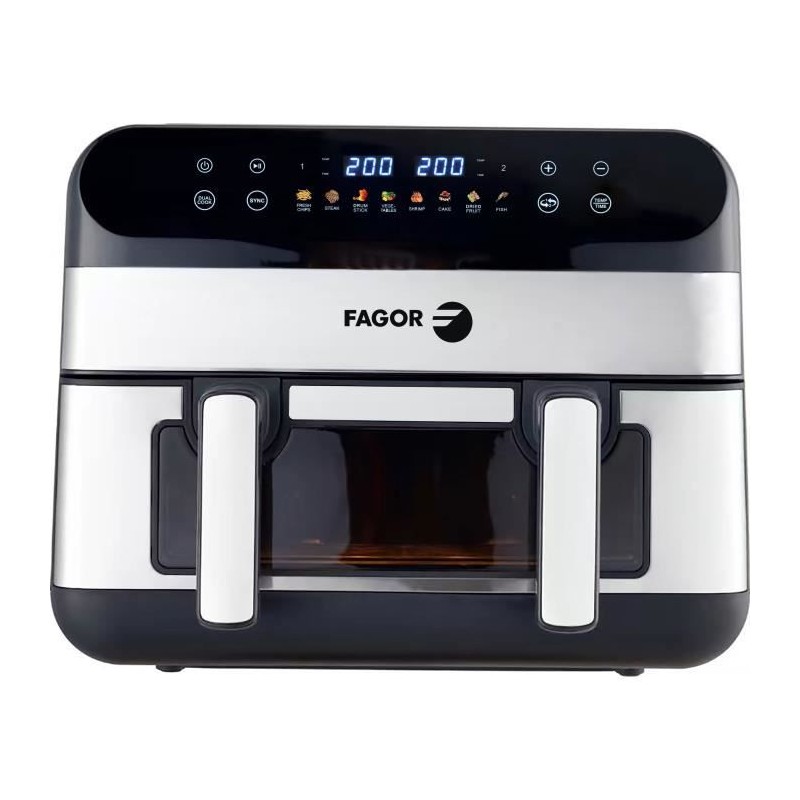 Friteuse sans huile - FAGOR - FGF10 - 10L - 2400W - Double cuisson - 8 progra...
