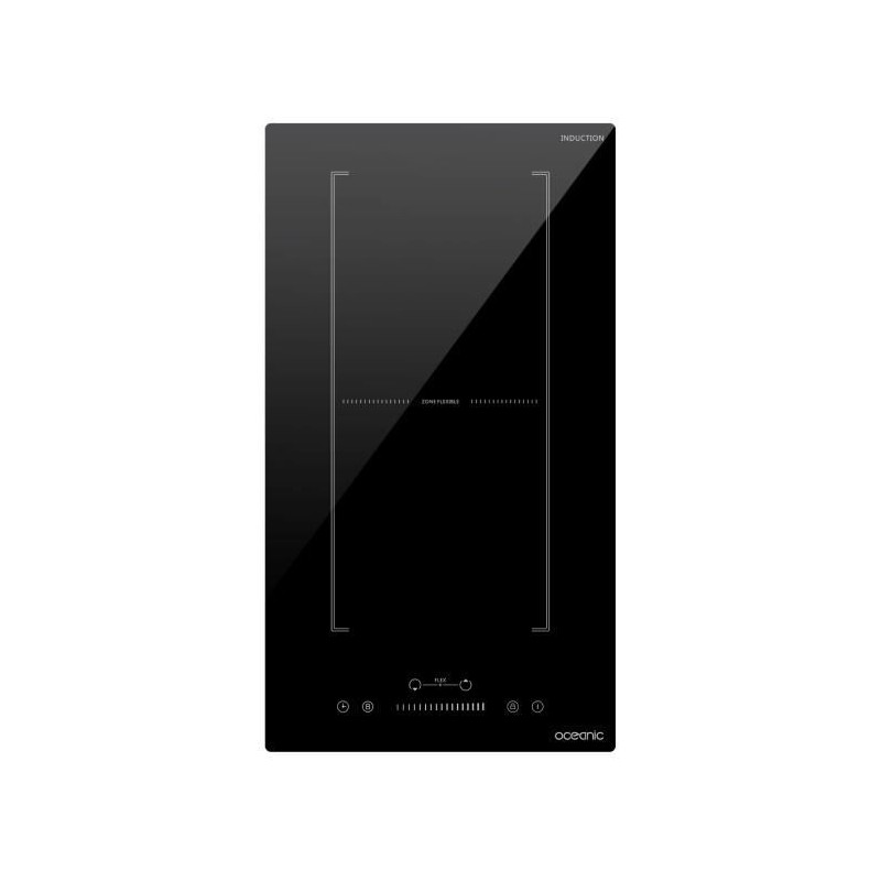 Domino induction encastrable - OCEANIC - OCEATI2Z2BF - 2 foyers avec zone fle...