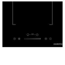 Domino induction encastrable - OCEANIC - OCEATI2Z2BF - 2 foyers avec zone fle...