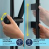Ensemble de douche avec pommeau 2 jets, barre 60cm et flexible 1,75m - GROHE ...