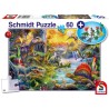 Puzzle Dinosaures - avec add on (figurines de dinosaures) - 60 pcs - SCHMIDT ...