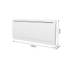Radiateur électrique fixe a inertie seche céramique 2000W OCEANIC Rubis - Des...