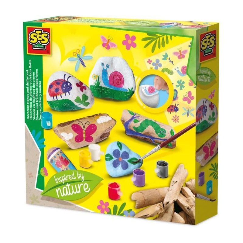 Kit créatif - SES CREATIVE - Décorer les pierres et le bois flotté -
