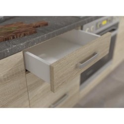Meuble bas 4 tiroirs avec plan de travail - Décor chene sonoma - L 40 x P 51,...