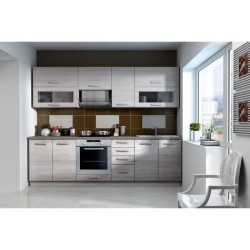 Meuble bas 4 tiroirs avec plan de travail - Décor chene sonoma - L 40 x P 51,...
