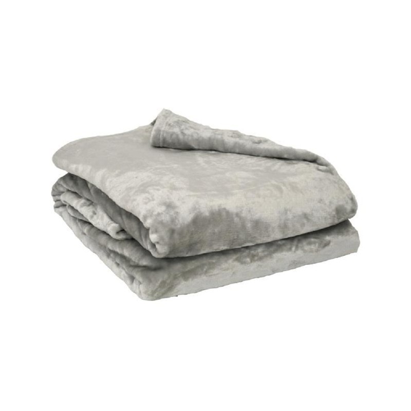 Couverture Microflanelle Toison d'Or -  220 x 240 cm - Coloris Perle