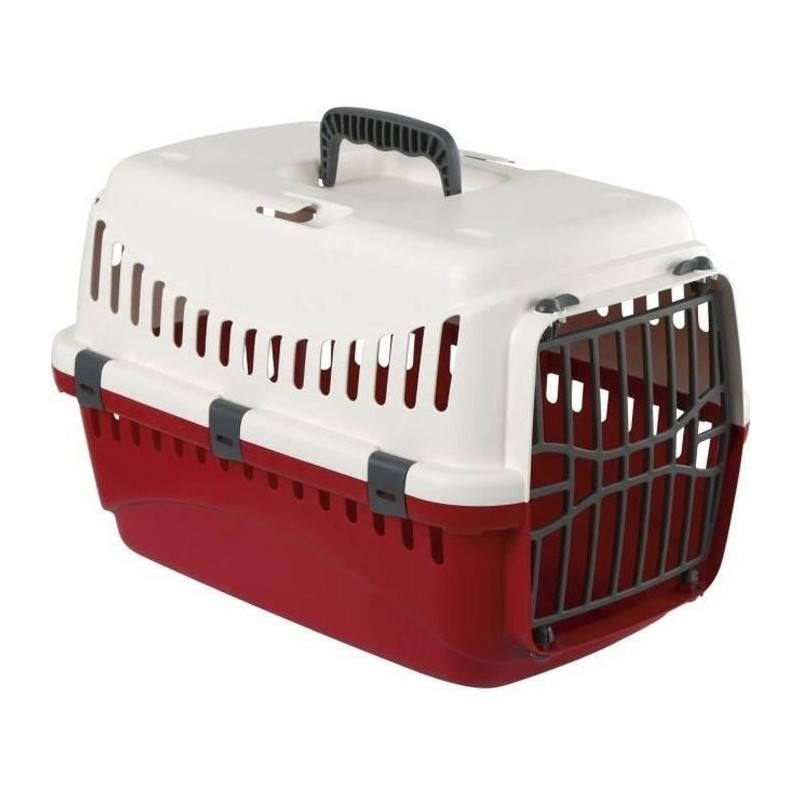 KERBL - Box de transport pour chien- EXPEDITION - Creme/Bordeaux - 48x32x32cm...