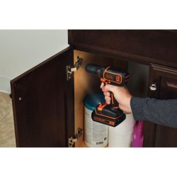 Kit perceuse visseuse sans fil - 18V - BLACK+DECKER - BDCDC18BAST-QW - 2 batt...