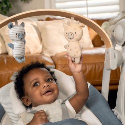 INGENUITY Transat bébé Balancelle électrique pliable – Chambray,cadeau bébé, ...