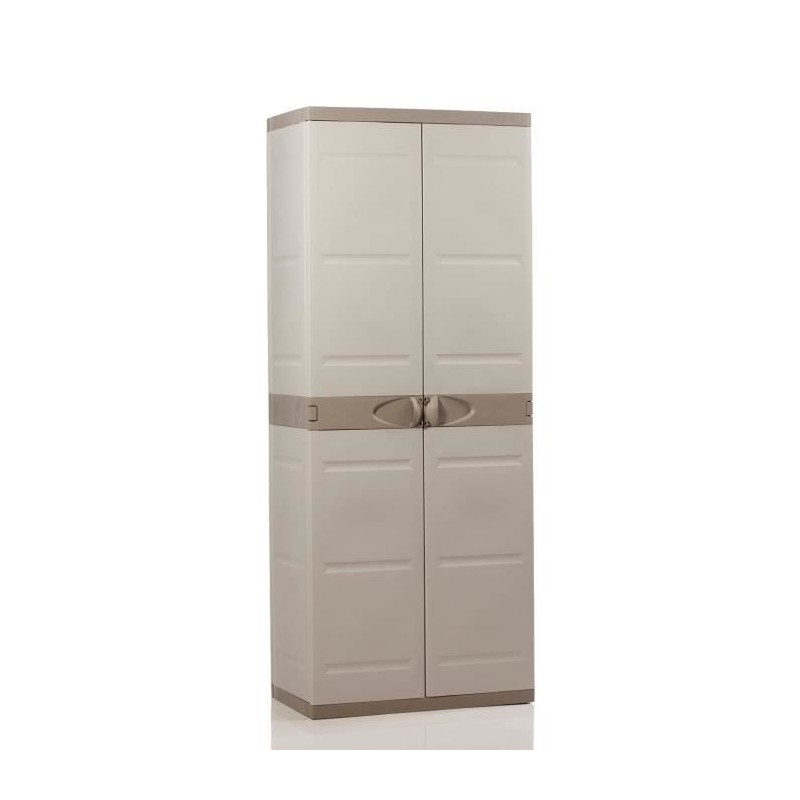 TITANIUM PLASTIKEN Armoire 2 portes avec étageres et penderie l70 x p44 x h17...