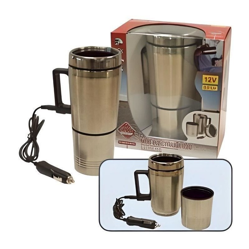 Mug électrique 12V- HTC EQUIPEMENTS- 0.5 Litre total, dont 0,2L pour le gobel...
