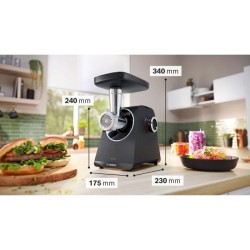 Hachoir a viande Série 4 - BOSCH - MFWS430B - 3 grilles de hachoir - Marche a...