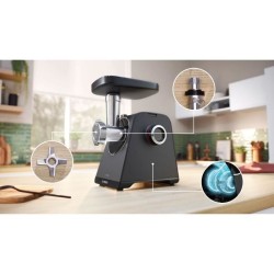 Hachoir a viande Série 4 - BOSCH - MFWS430B - 3 grilles de hachoir - Marche a...