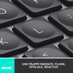 Clavier - Sans Fil - Logitech - MX Keys Mini - AZERTY - Rétroéclairé - Noir