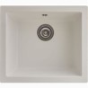 Evier en résine - Blanc uni - a encastrer ou sous plan - STRADOUR - 1 cuve 50...
