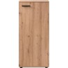 Meuble a chaussures SATOS - Décor Chene Artisan - L50xP34xH110 - Capacité 12 ...