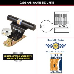 Antivol pour porte de garage basculante - MASTER LOCK - Barre de sécurité en ...