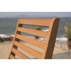 Lot de 4 chaises de jardin pliantes - EDEN - Bois Eucalyptus FSC - 57,5 x 46,...