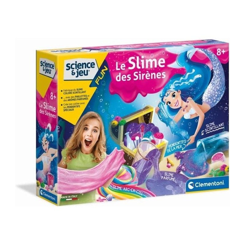 Clementoni - Science & Jeu - Kit scientifique pour fabriquer du slime sirene ...