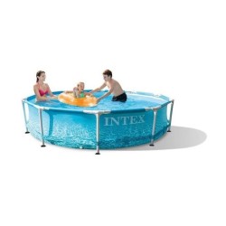 Kit Piscine hors sol tubulaire INTEX - Metal Frame - 305 x 76 cm - Ronde (Liv...