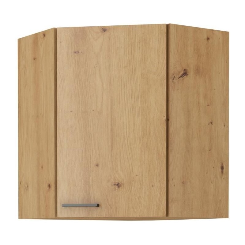 MODENA - Meuble haut d'angle - 89/89 x 31 x 71,5 cm - Chene artisan / Noir mat