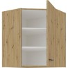 MODENA - Meuble haut d'angle - 89/89 x 31 x 71,5 cm - Chene artisan / Noir mat