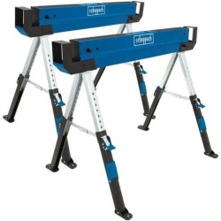 Lot de 2 Tréteaux de chantier en acier SCHEPPACH MWB600 - 820mm - 600kg par t...