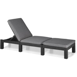 Bain de soleil - Allibert by KETER – DAYTONA – en résine imitation rotin tres...