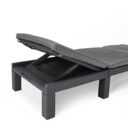 Bain de soleil - Allibert by KETER – DAYTONA – en résine imitation rotin tres...