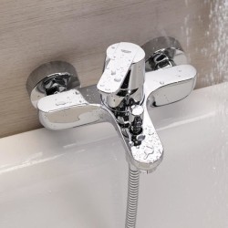 Mitigeur monocommande bain douche - GROHE - Get - Montage mural - Raccord fil...