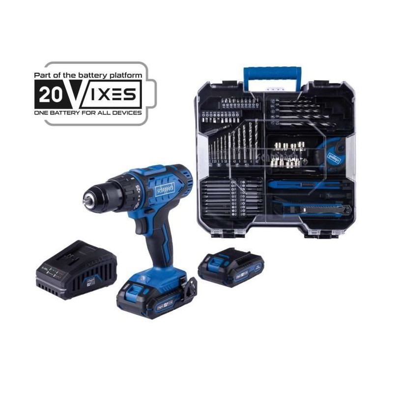 Coffret perceuse visseuse sans fil C-DTB74/2-X - 50Nm mandrin 13mm + 74 acces...