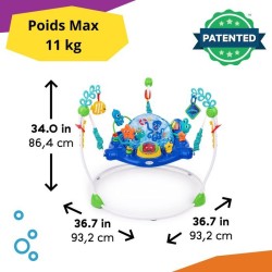 BABY EINSTEIN NEPTUNE Aire d'éveil bébé multi-jouets, Cadeau Noel bébé, pivot...