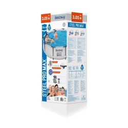 Kit Piscine hors sol tubulaire BESTWAY Steel Pro Max™ - 305 x 76 cm - Ronde (...