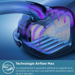 Aspirateur avec sac - PHILIPS - XD3112/09 - Série 3000 Performer