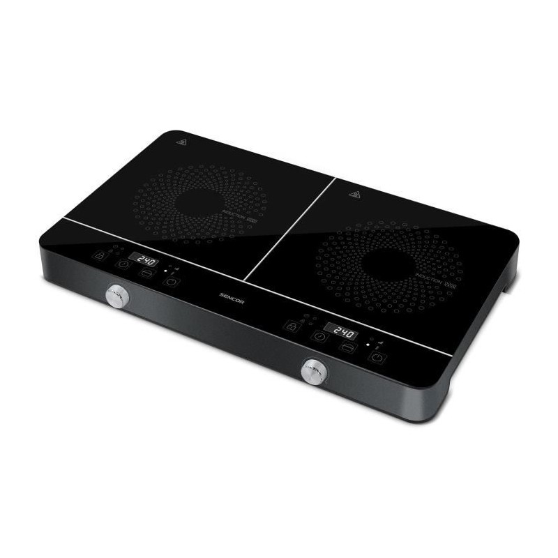 Plaque de cuisson a double induction - SENCOR - SCP 4201GY - 3500 W - 2 foyer...
