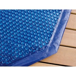 Bâche a bulles pour piscine bois UBBINK octogonale 360 - Bleue - 400 microns