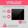Table de cuisson induction OCEANIC 3 foyers L60 x P52 cm OCEATI3Z7B
